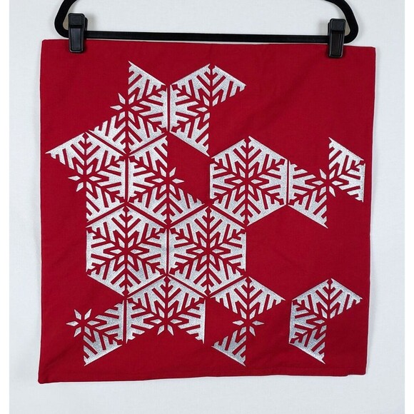 Ikea Pillow Cover Holiday Christmas Scandinavian Nordic Snowflake Cabin Decor - Picture 1 of 6